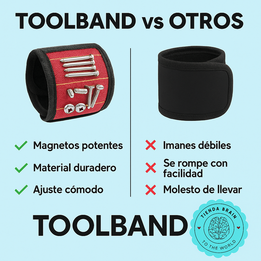ToolBand™ 🛠️💪Pulsera Magnética Muñequera Herramientas⭐⭐⭐⭐⭐