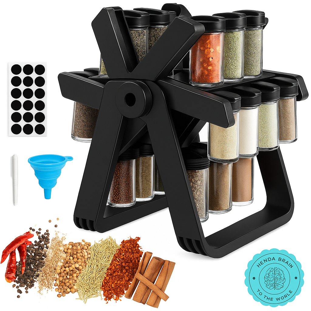 🌿🔄 SpiceTwist™: Organizador de Condimentos Giratorio 🍽️✨ ⭐⭐⭐⭐⭐