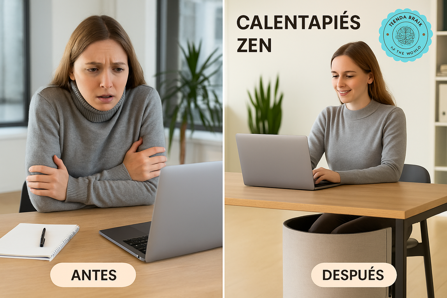 Calentapiés Zen 🌸🔥🛋️ CALENTADOR DE PIES REDONDO