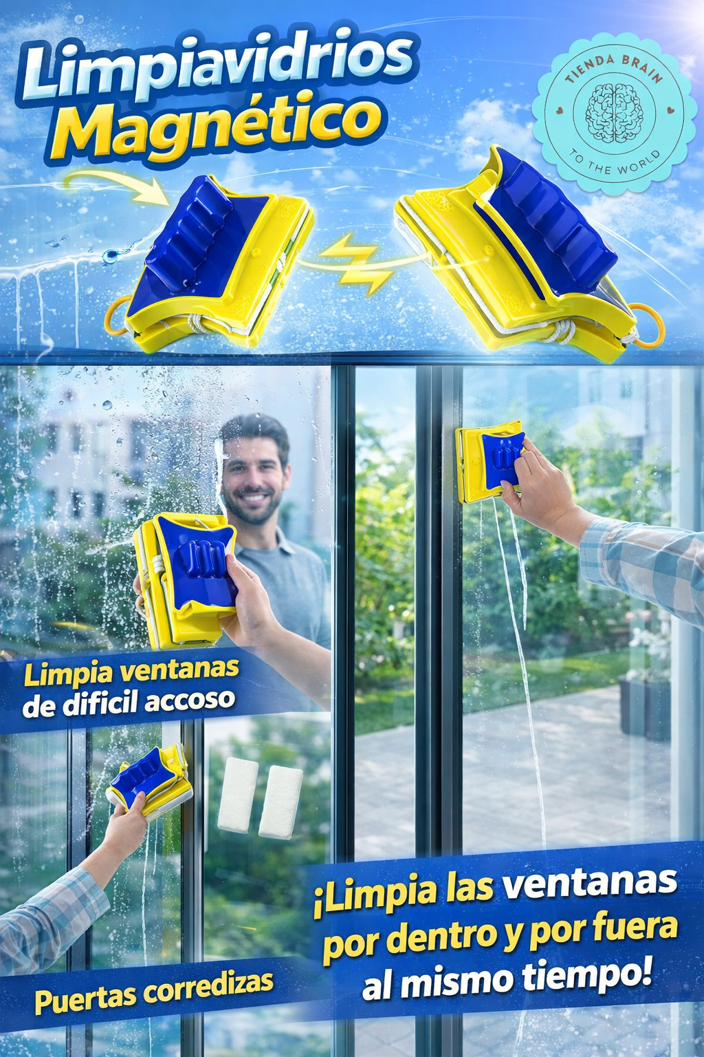 ✨ MagiClean™: Limpiavidrios Magnéticos 💎🔄⭐⭐⭐⭐⭐