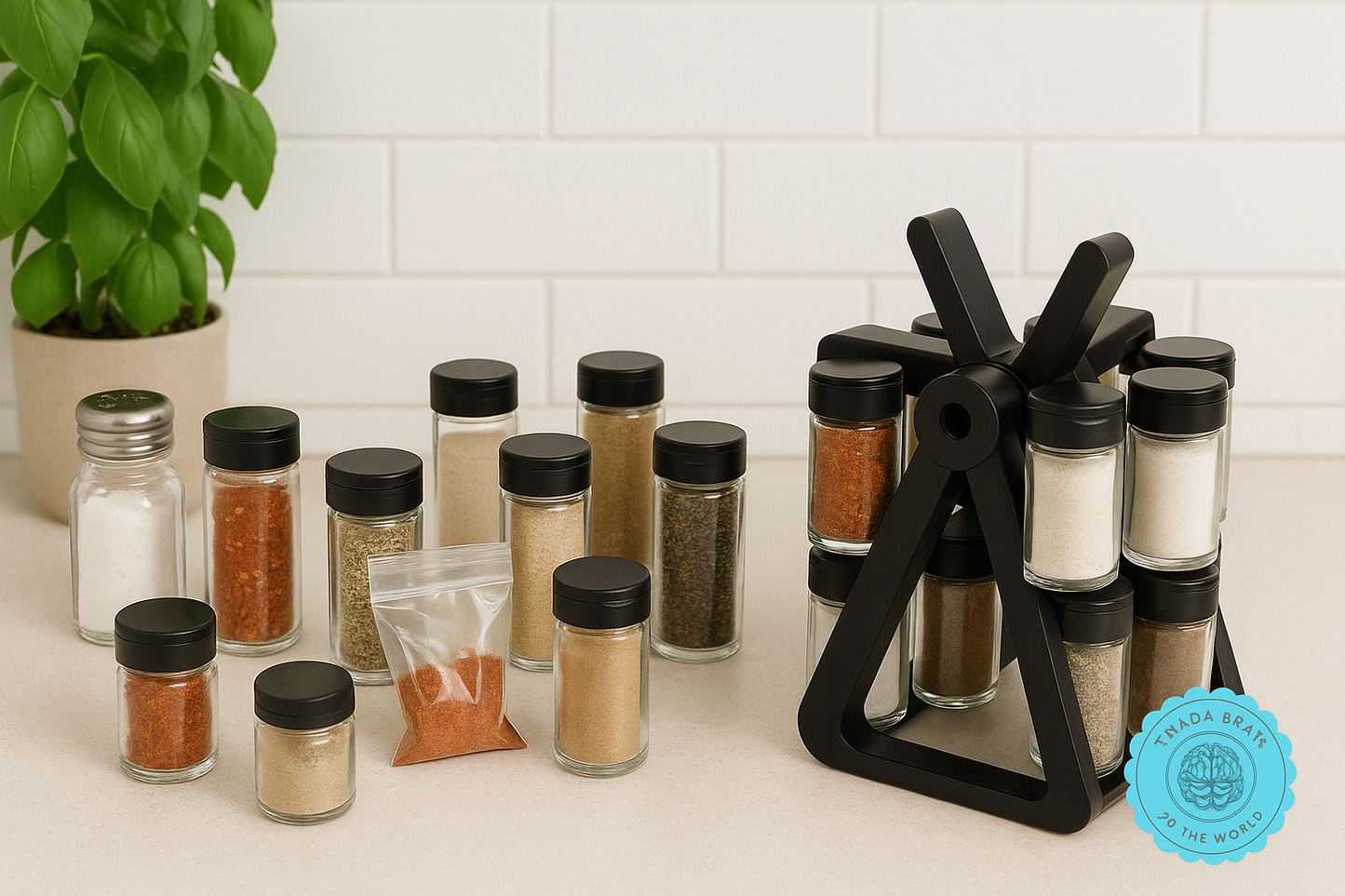 🌿🔄 SpiceTwist™: Organizador de Condimentos Giratorio 🍽️✨ ⭐⭐⭐⭐⭐