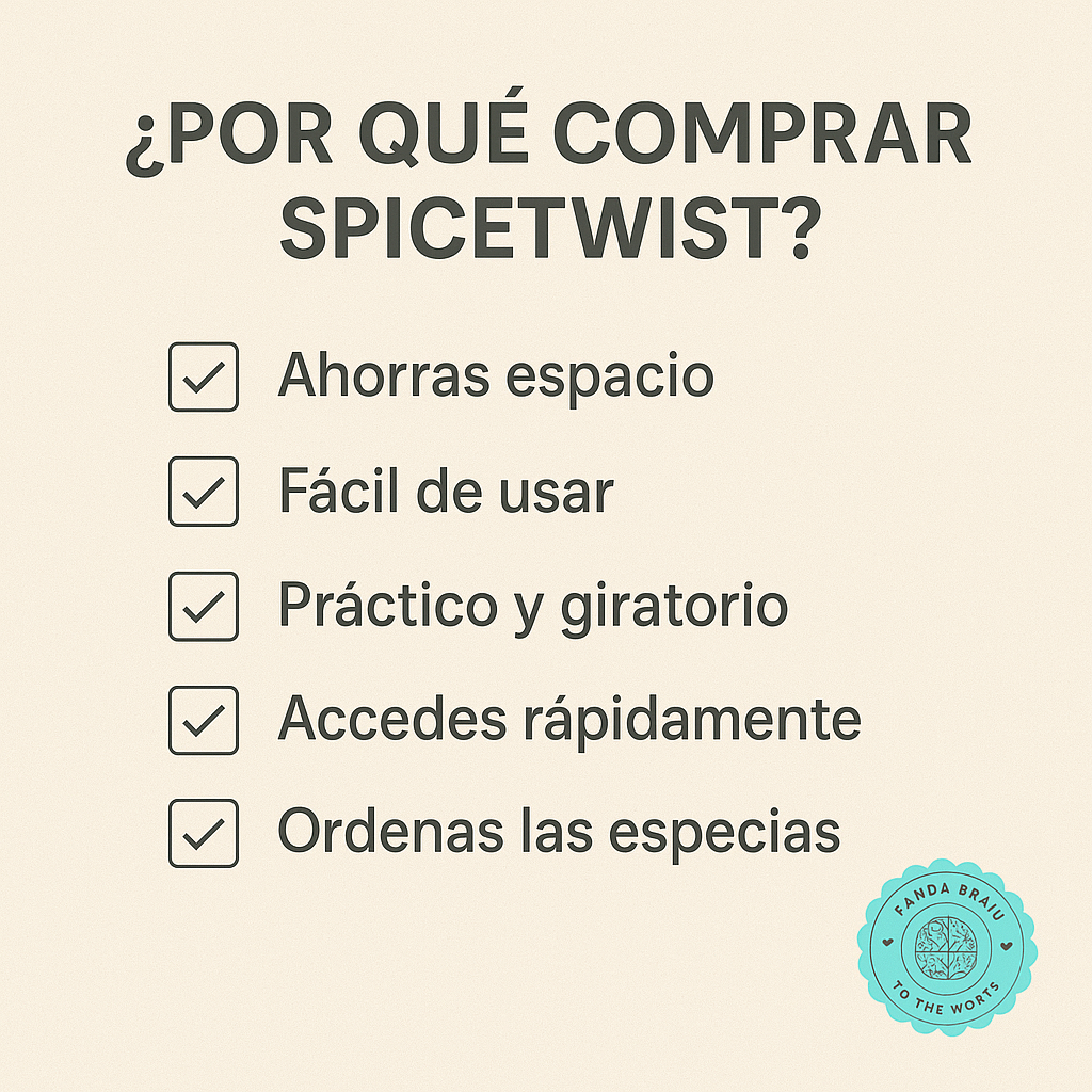 🌿🔄 SpiceTwist™: Organizador de Condimentos Giratorio 🍽️✨ ⭐⭐⭐⭐⭐