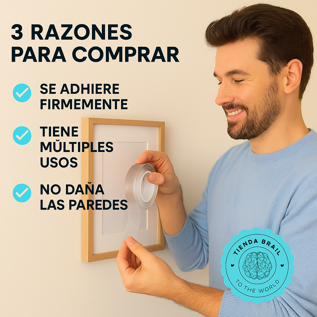 GripFix™ 💪✨Cinta Doble Contacto Transparente 2mtrs