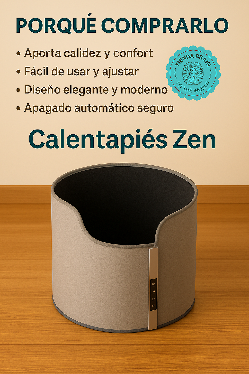 Calentapiés Zen 🌸🔥🛋️ CALENTADOR DE PIES REDONDO