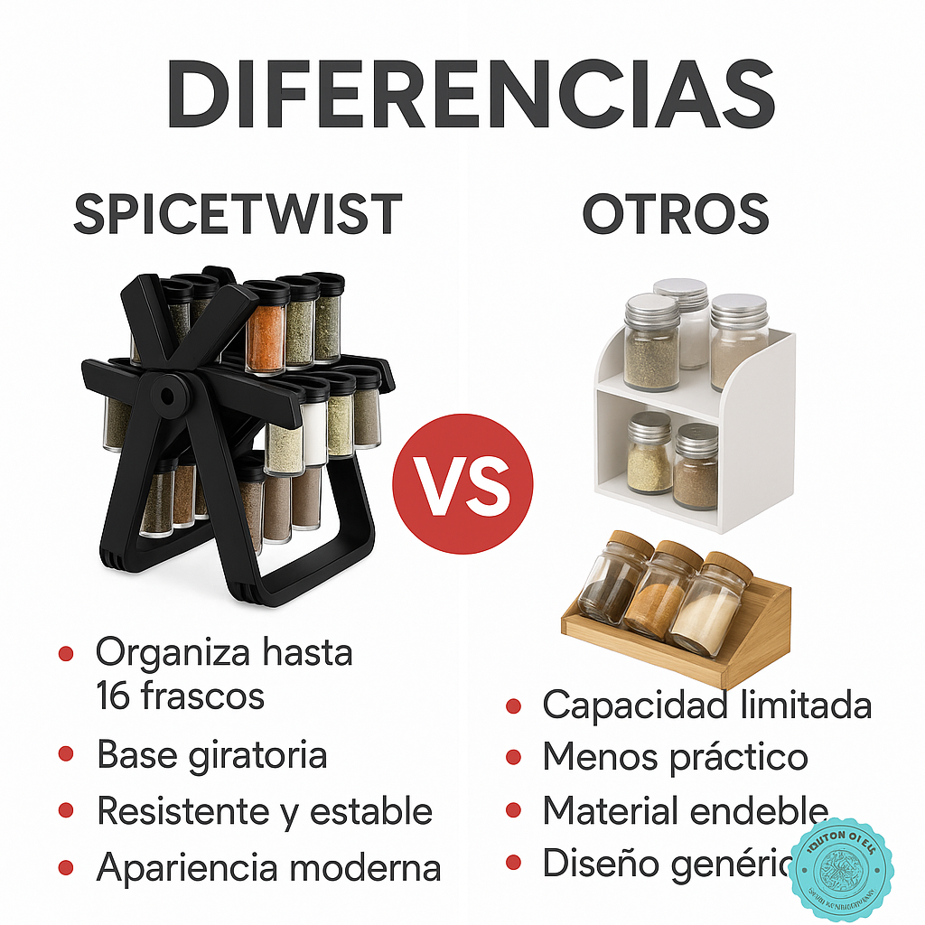 🌿🔄 SpiceTwist™: Organizador de Condimentos Giratorio 🍽️✨ ⭐⭐⭐⭐⭐