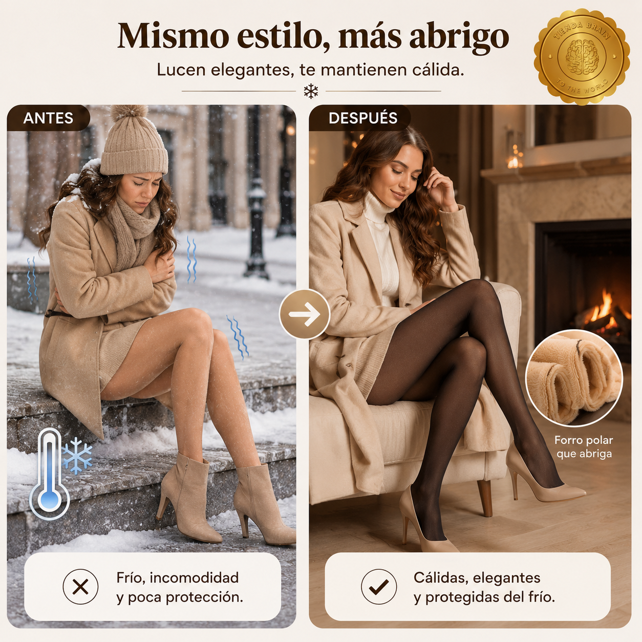 LeatherGlow™ 💃🧤🔥Calza panty efecto piel x2 ⭐⭐⭐⭐⭐