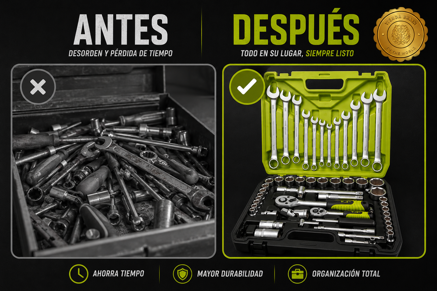 TitanTools Elite™ 🔩🔨JUEGO DE HERRAMIENTAS DE 61 PIEZAS⭐⭐⭐⭐⭐