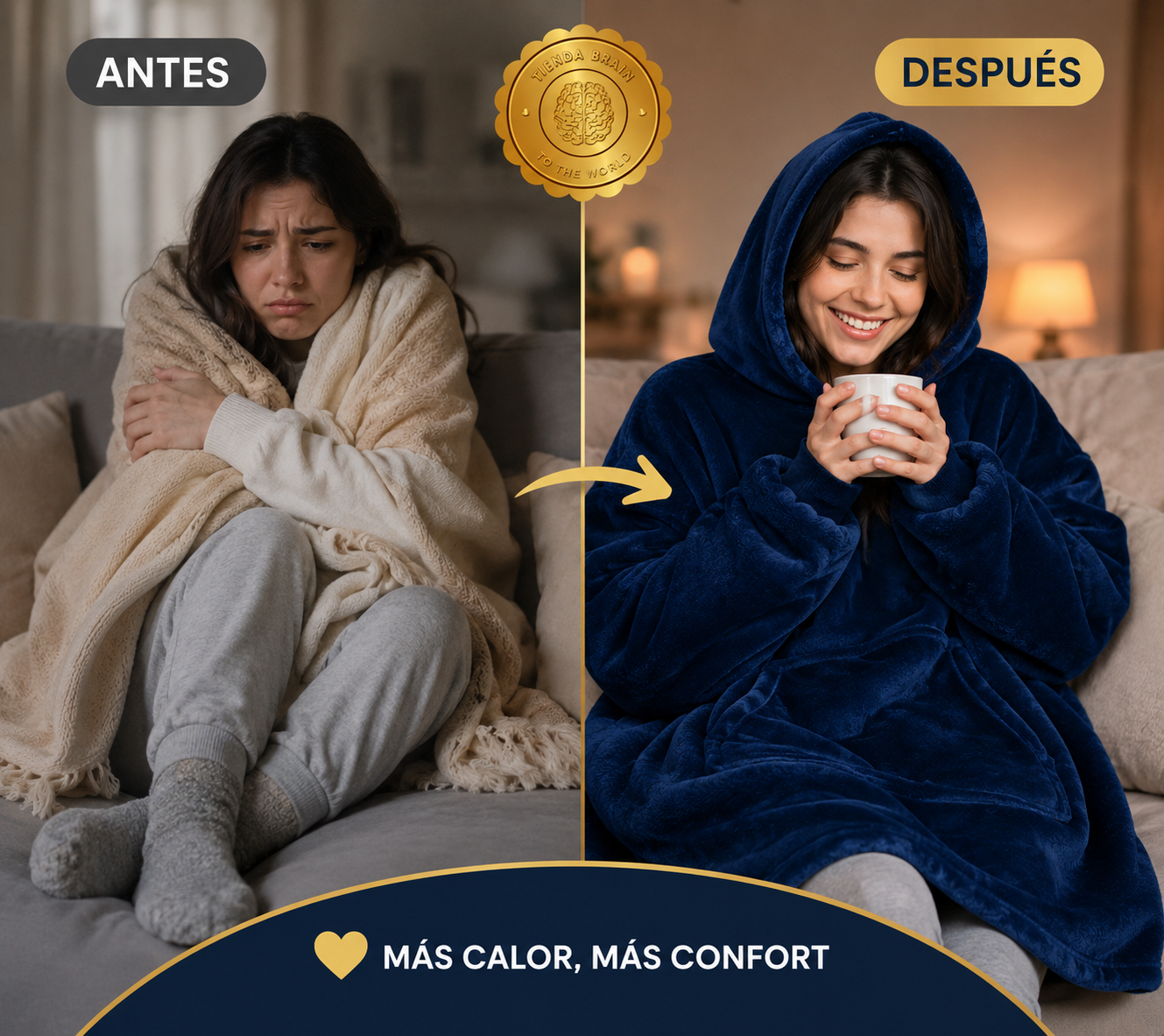 SnugHoody™ ☁️🧥Polerones Felpa Con Capucha Manta Polar⭐⭐⭐⭐⭐