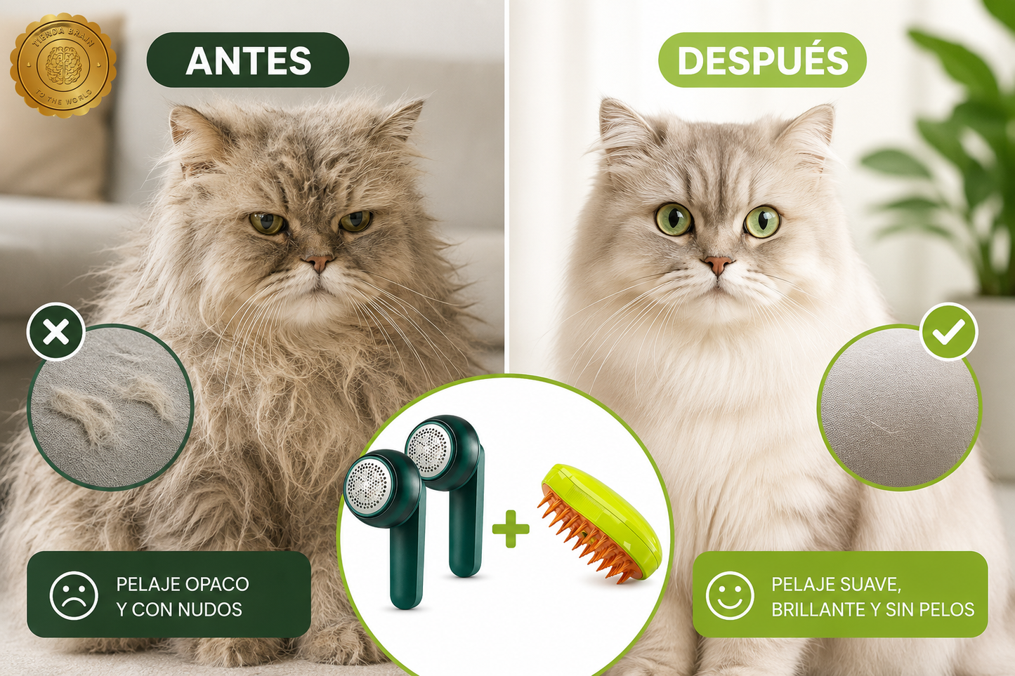 DuoCleanPet™ 🐾🧼💨pack 2 quita pelusa mas cepillo vapor ⭐⭐⭐⭐⭐