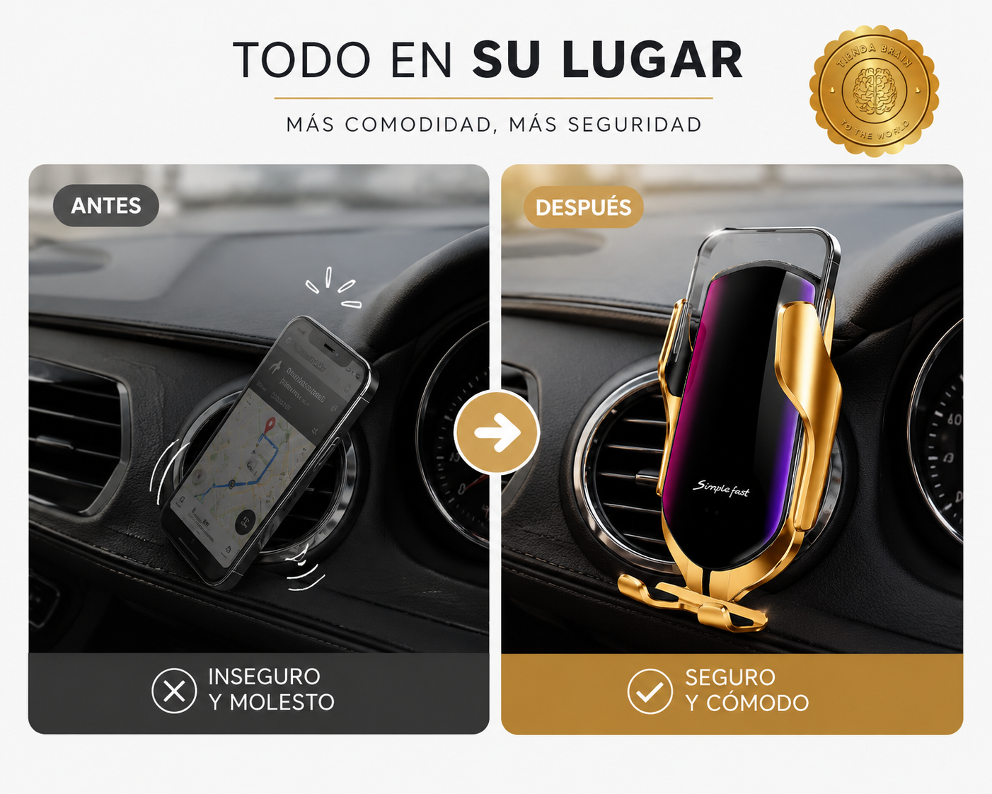 AirDock™ 🌬️🔋Soporte con Cargador Inalambrico ⭐⭐⭐⭐⭐