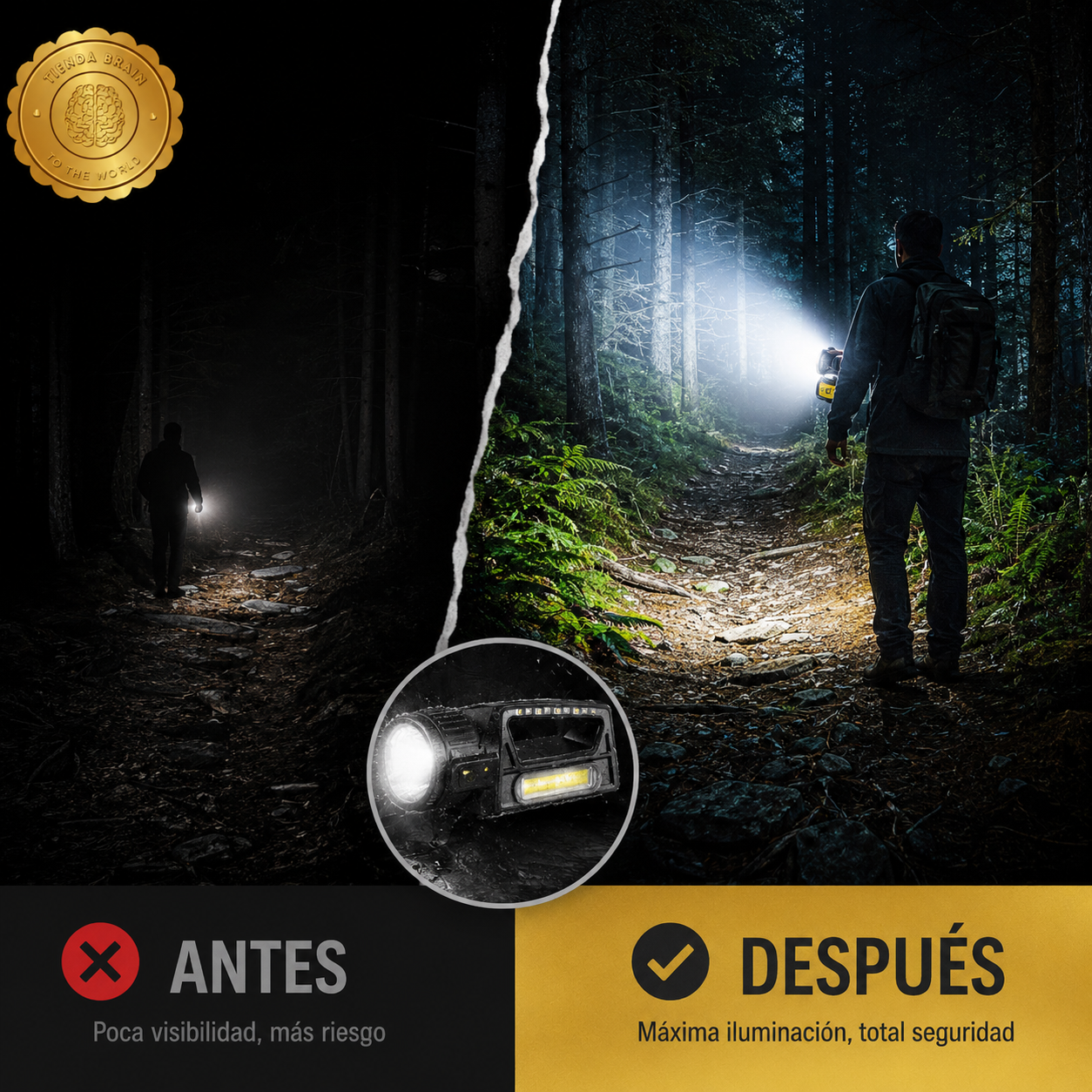🔦🌞 SolarBeam™: Linterna Lámpara LED Recargable 🌿💡⭐⭐⭐⭐⭐
