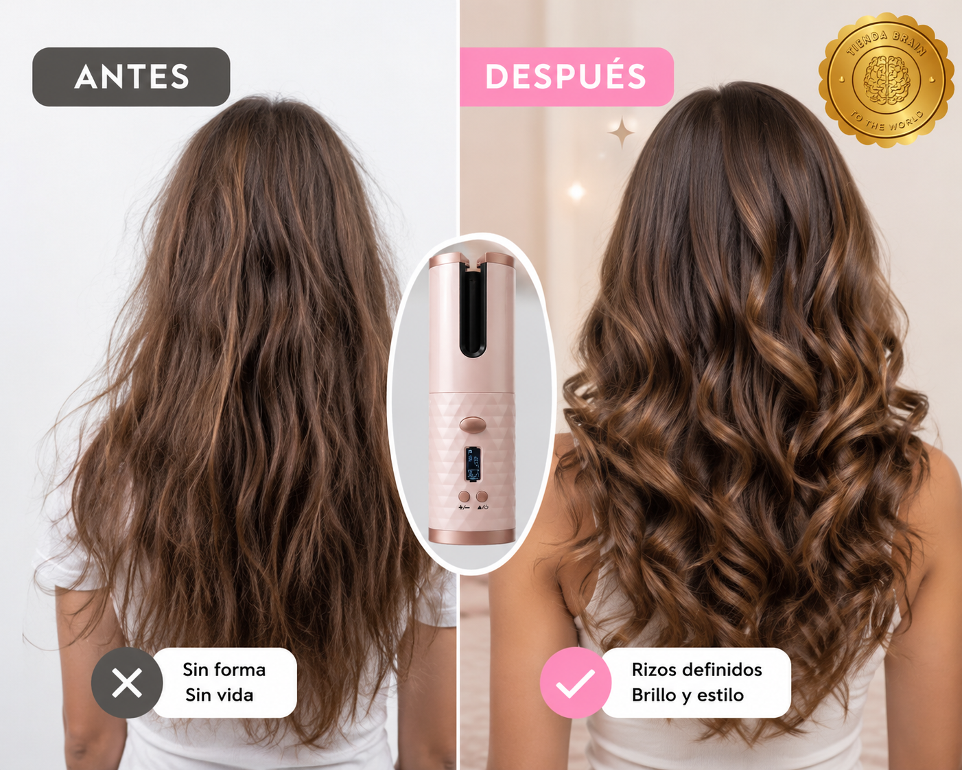 FlexiCurl™ 💇♀️🔌Rizador Automatico Inalambrico ElecUsb⭐⭐⭐⭐⭐