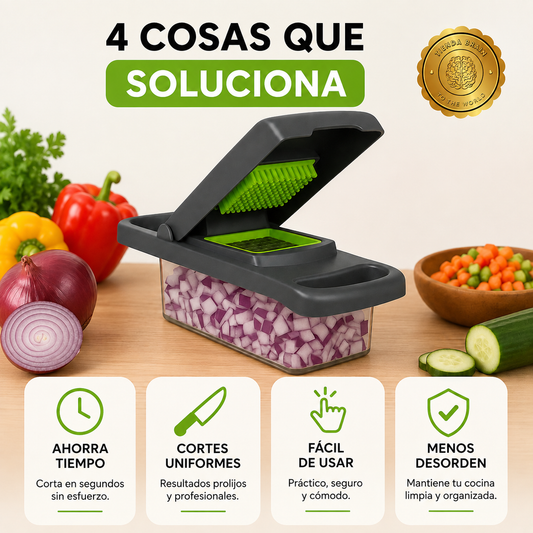 🔪🥕 VeggieMaster™: Cortador Picador Multifuncional 🥒🍅⭐⭐⭐⭐⭐