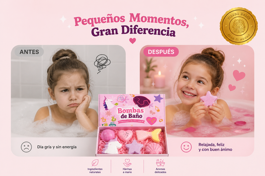Bañera Glow™ 🌟🛁🍊Set de 6 pcs Bombas Efervescentes Bañera ⭐⭐⭐⭐⭐