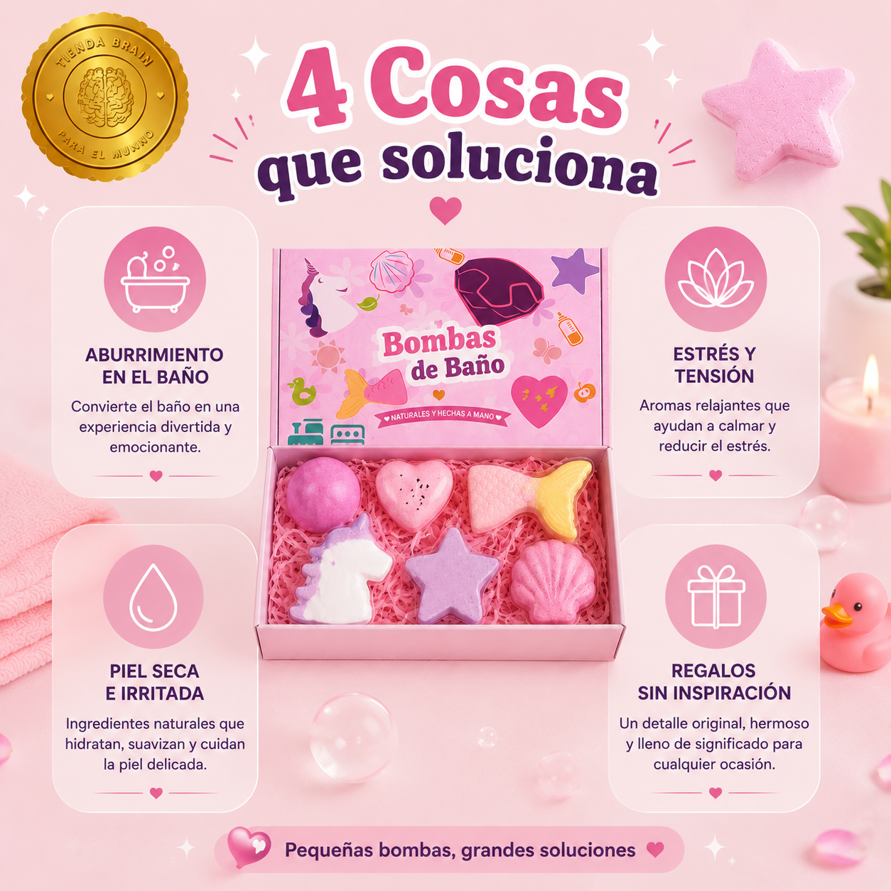 Bañera Glow™ 🌟🛁🍊Set de 6 pcs Bombas Efervescentes Bañera ⭐⭐⭐⭐⭐