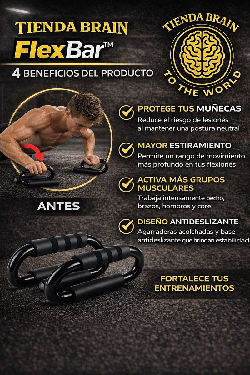 FlexBar™ 🤸♂️🛠️Soporte Barra Multifuncional Pushup Tipo ⭐⭐⭐⭐⭐