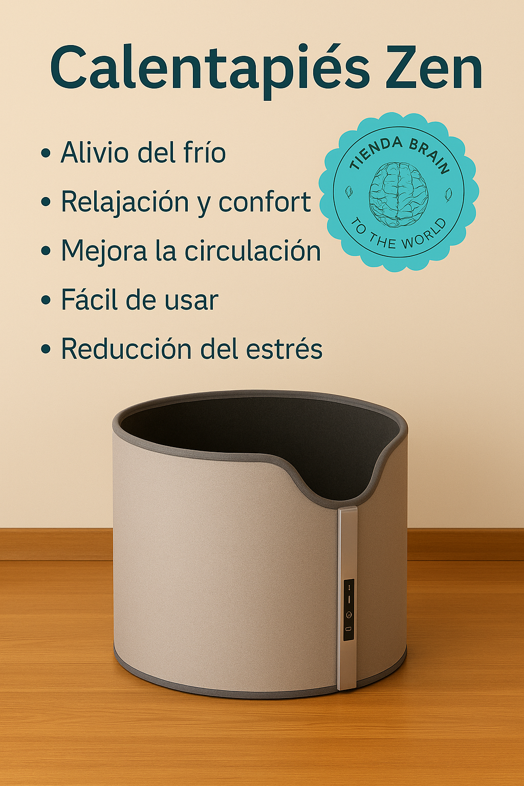 Calentapiés Zen 🌸🔥🛋️ CALENTADOR DE PIES REDONDO