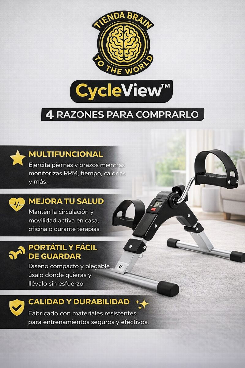 CycleView™ 🚲👀📊Pedalera Home Fitness Con Pantalla Lcd ⭐⭐⭐⭐⭐