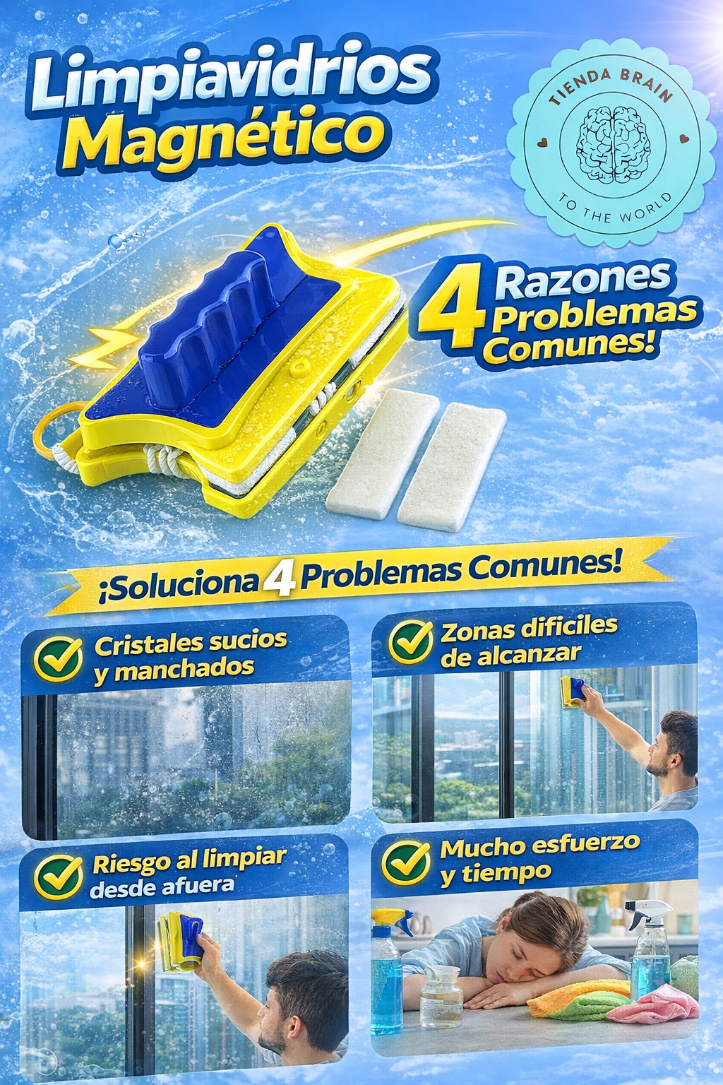 ✨ MagiClean™: Limpiavidrios Magnéticos 💎🔄⭐⭐⭐⭐⭐