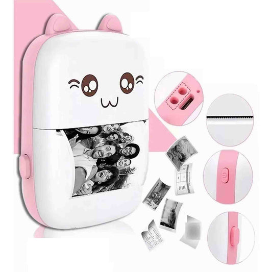 TinyPaws™ 🐾📄Mini Impresora Térmica Gatito