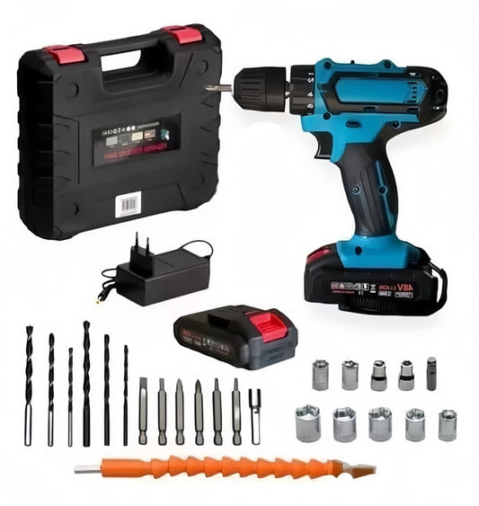 ⚡🔧 PowerDrill™: Taladro 48V Inalámbrico con 2 Baterías 🛠️🔋