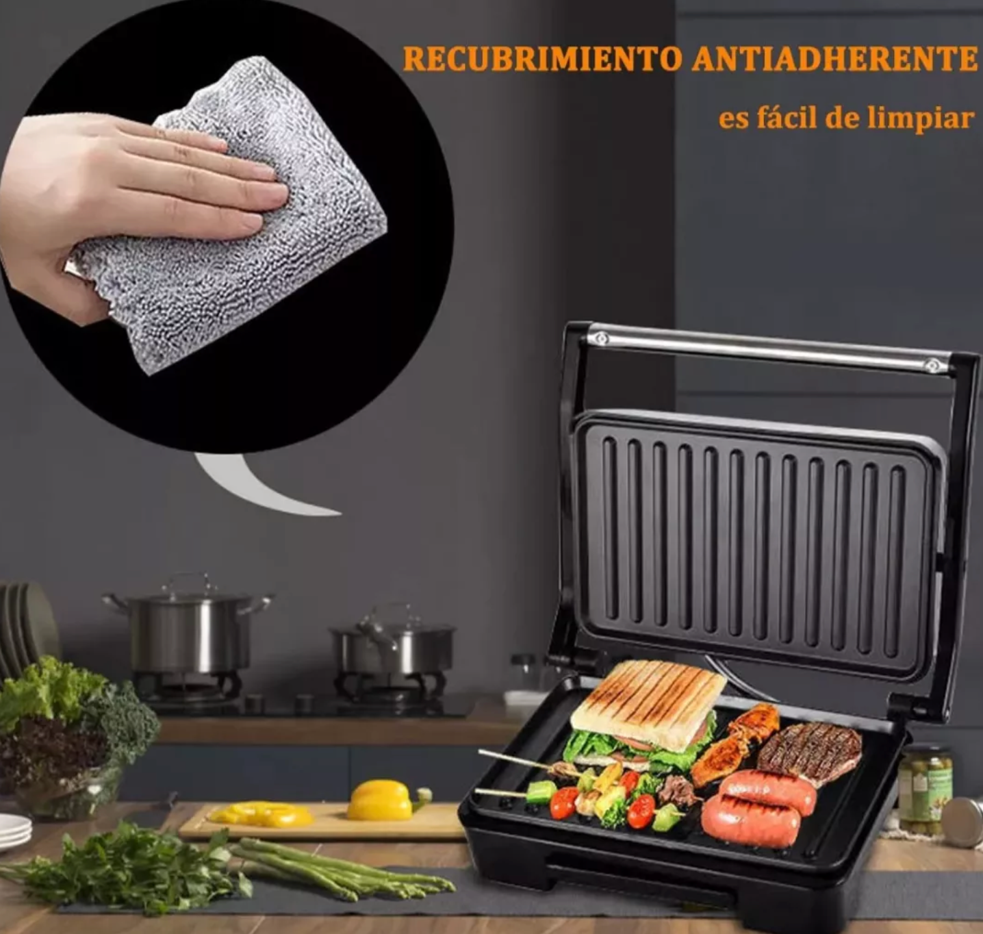 HotPress™ ⚡🍞Plancha Sandwichera Grill Electrica