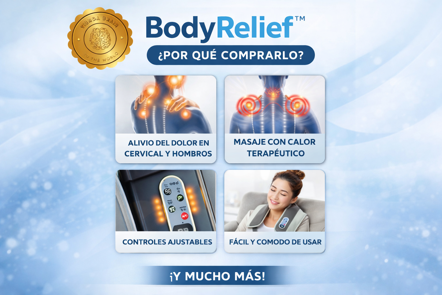 BodyRelief™ 🌿💆‍♂️Masajeador Cuello, Espalda y Hombros⭐⭐⭐⭐⭐