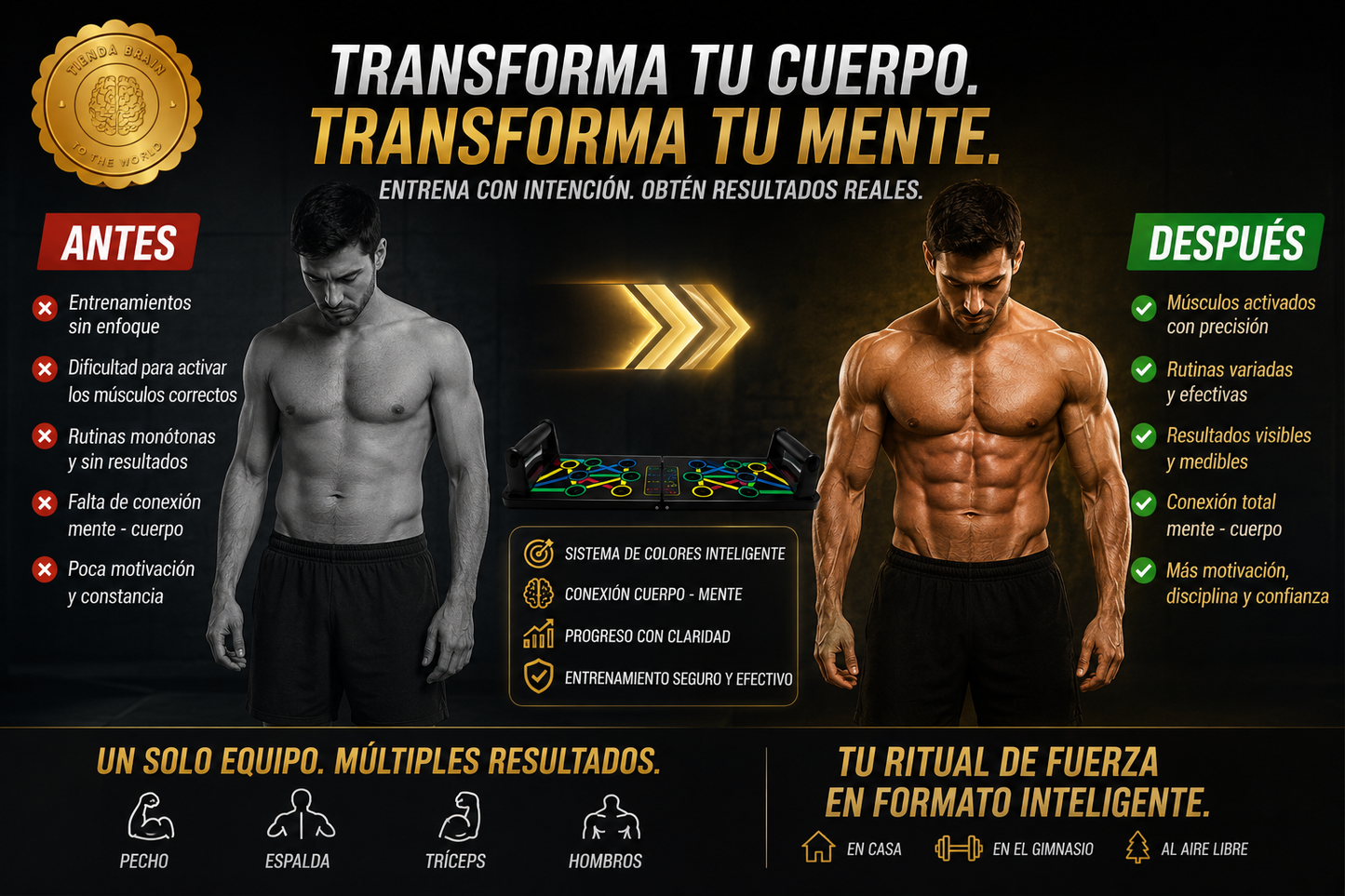 FlexPro™ 🧱🏃‍♂️💥Tabla Push Up Flexiones ⭐⭐⭐⭐⭐