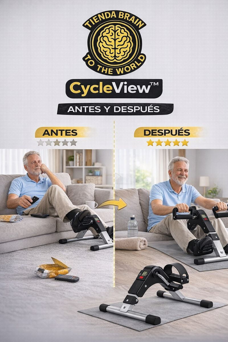 CycleView™ 🚲👀📊Pedalera Home Fitness Con Pantalla Lcd ⭐⭐⭐⭐⭐