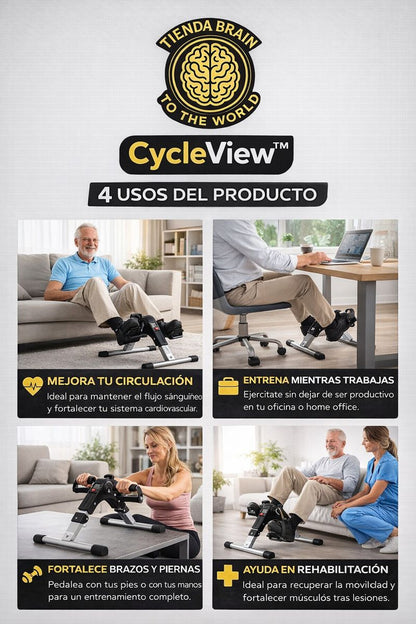 CycleView™ 🚲👀📊Pedalera Home Fitness Con Pantalla Lcd ⭐⭐⭐⭐⭐