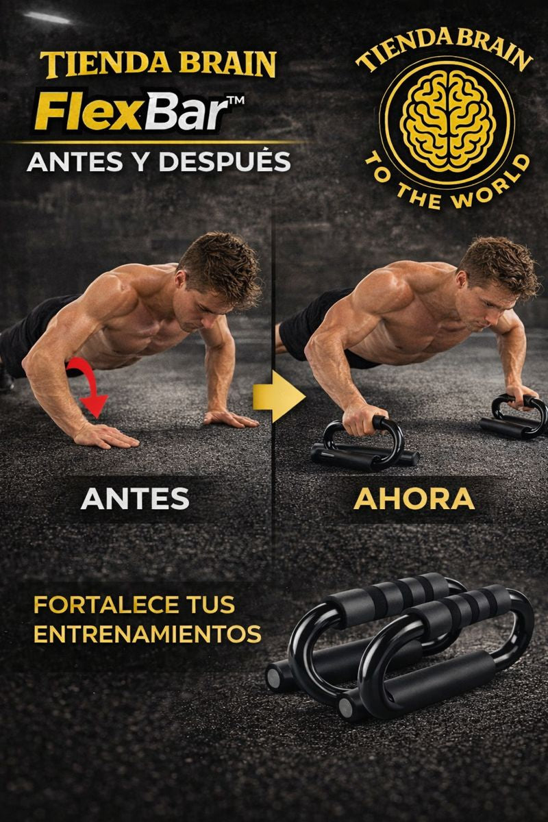 FlexBar™ 🤸‍♂️🛠️Soporte Barra Multifuncional Pushup Tipo ⭐⭐⭐⭐⭐