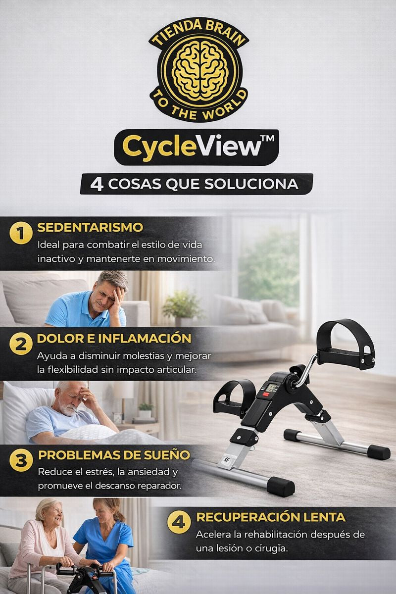 CycleView™ 🚲👀📊Pedalera Home Fitness Con Pantalla Lcd ⭐⭐⭐⭐⭐