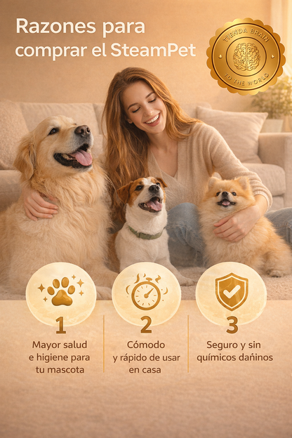 SteamPet™ 🐶🌫️Cepillo mascota vapor⭐⭐⭐⭐⭐