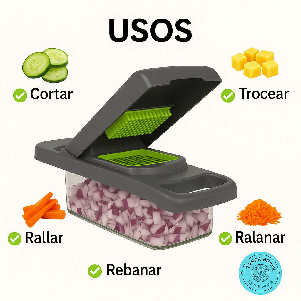 🔪🥕 VeggieMaster™: Cortador Picador Multifuncional 🥒🍅⭐⭐⭐⭐⭐