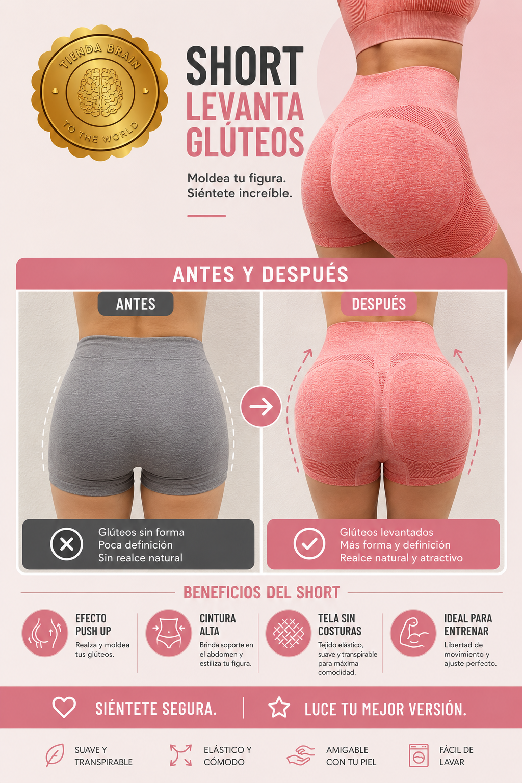 VibeShorts™ 🌟🧘‍♂️Pantalones Rojos Cortos Para Yoga ⭐⭐⭐⭐⭐
