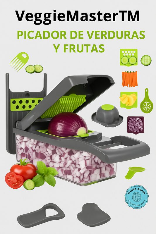🔪🥕 VeggieMaster™: Cortador Picador Multifuncional 🥒🍅⭐⭐⭐⭐⭐