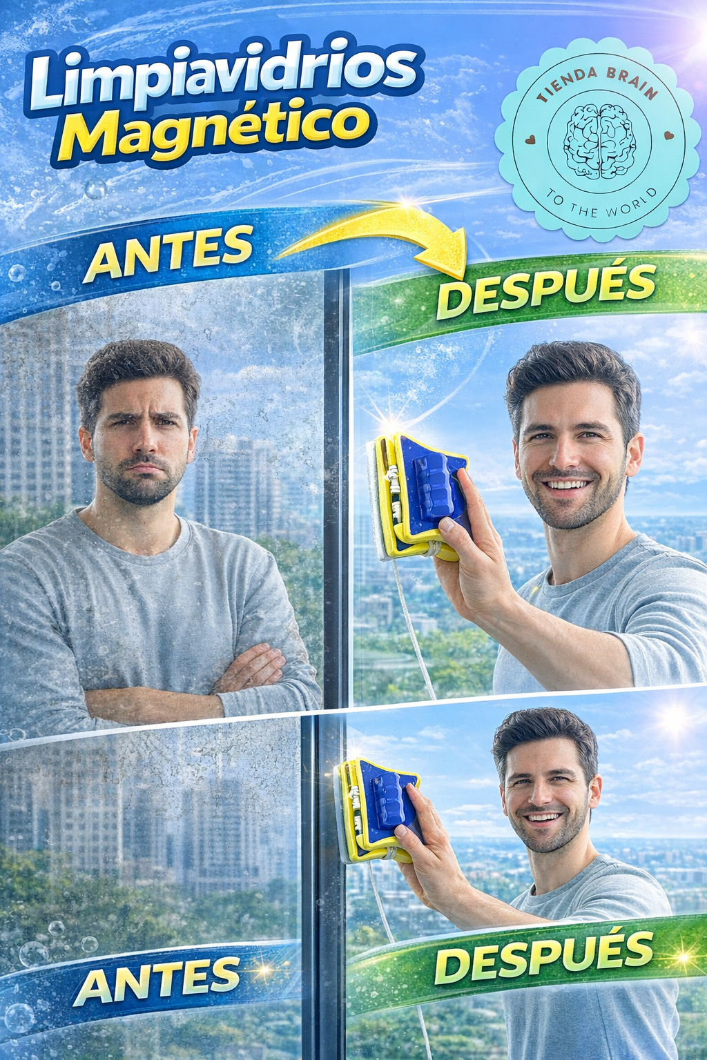 ✨ MagiClean™: Limpiavidrios Magnéticos 💎🔄⭐⭐⭐⭐⭐