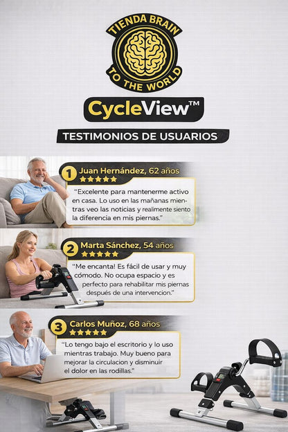 CycleView™ 🚲👀📊Pedalera Home Fitness Con Pantalla Lcd ⭐⭐⭐⭐⭐
