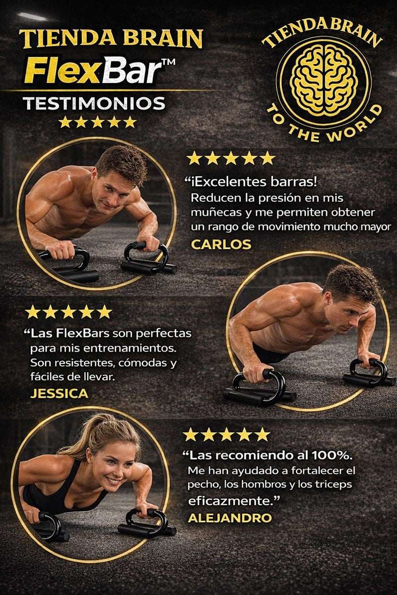 FlexBar™ 🤸‍♂️🛠️Soporte Barra Multifuncional Pushup Tipo ⭐⭐⭐⭐⭐