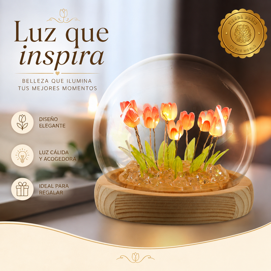 🌷💡 TulipGlow™: Lámpara LED Esfera de Tulipanes ✨🌸 ⭐⭐⭐⭐⭐