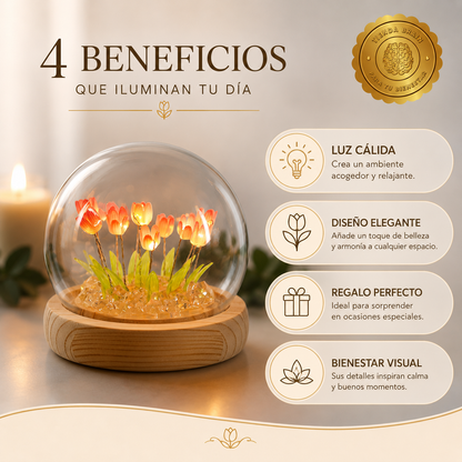 🌷💡 TulipGlow™: Lámpara LED Esfera de Tulipanes ✨🌸 ⭐⭐⭐⭐⭐