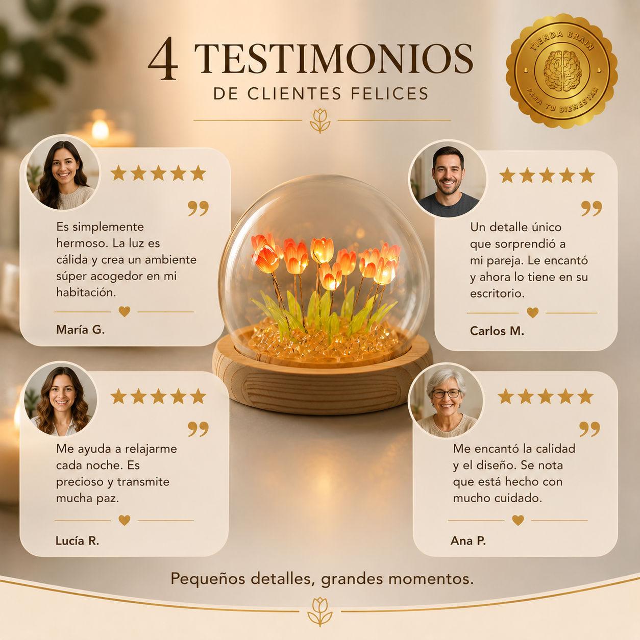 🌷💡 TulipGlow™: Lámpara LED Esfera de Tulipanes ✨🌸 ⭐⭐⭐⭐⭐
