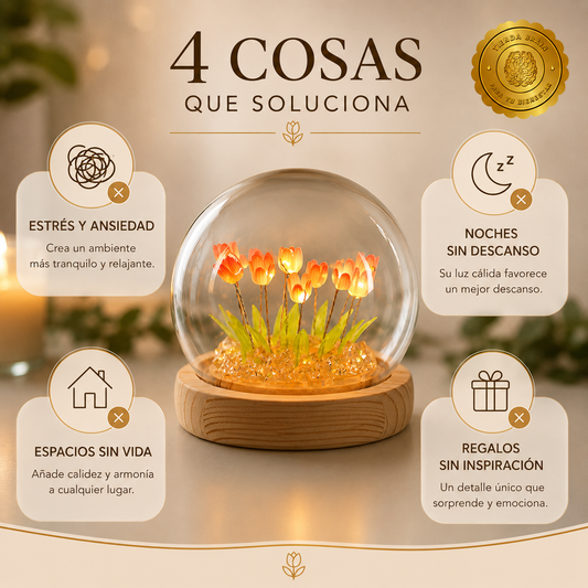 🌷💡 TulipGlow™: Lámpara LED Esfera de Tulipanes ✨🌸 ⭐⭐⭐⭐⭐