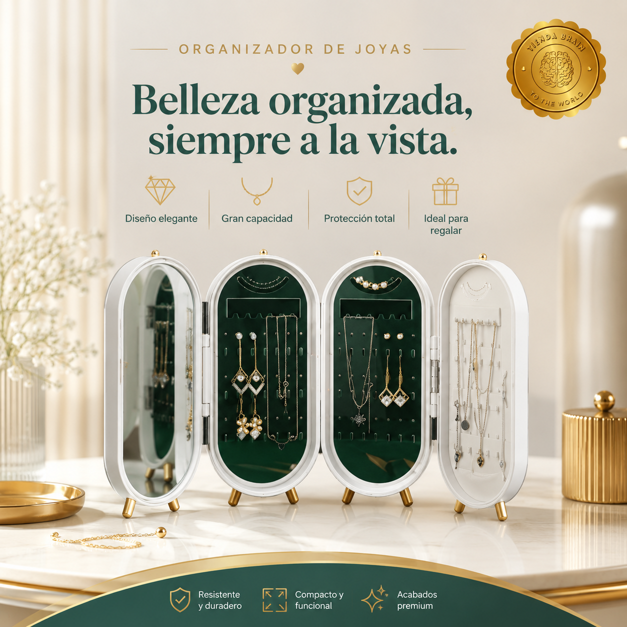 💎🧳 SparkleBox™ Joyero Organizador De Joyas Aros Anillos ⭐⭐⭐⭐⭐