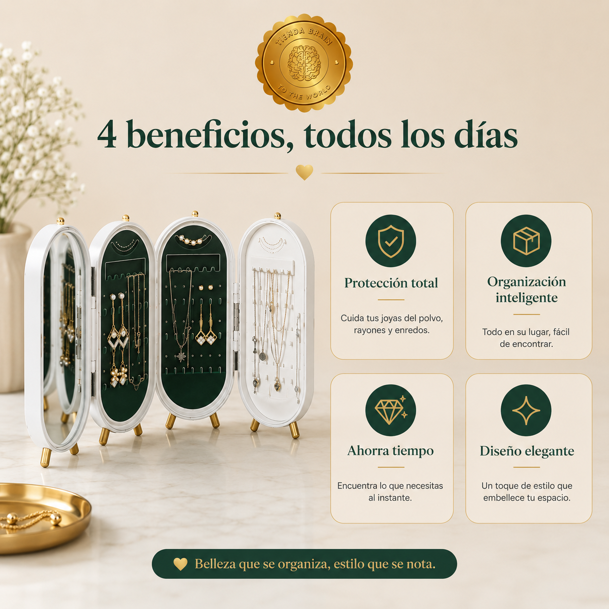 💎🧳 SparkleBox™ Joyero Organizador De Joyas Aros Anillos ⭐⭐⭐⭐⭐