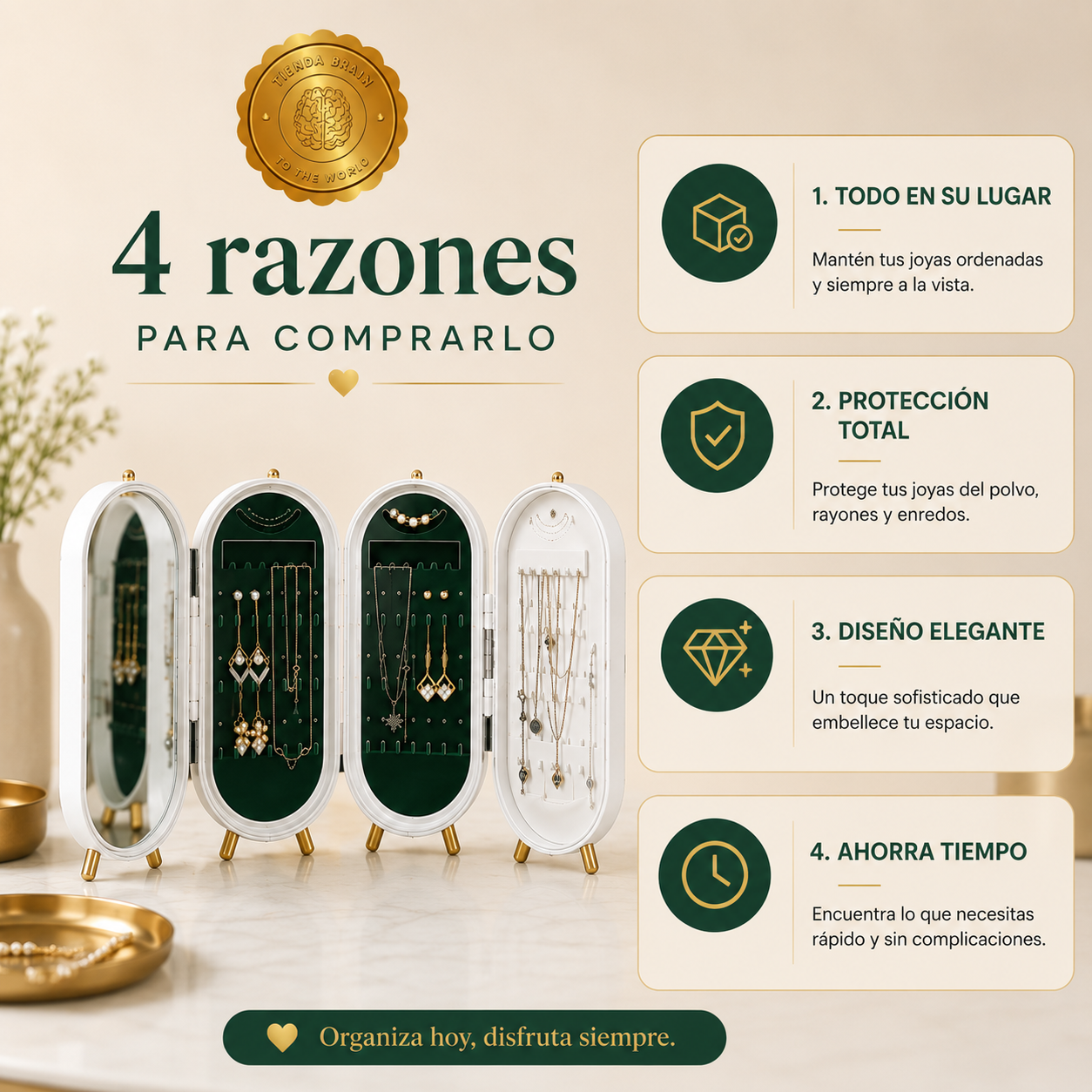 💎🧳 SparkleBox™ Joyero Organizador De Joyas Aros Anillos ⭐⭐⭐⭐⭐