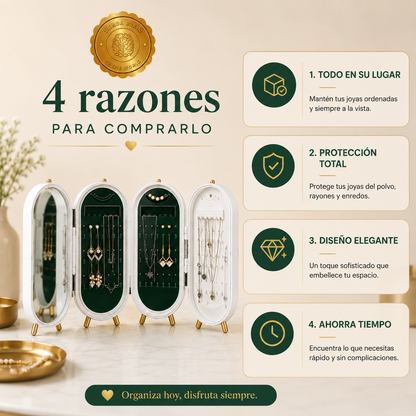 💎🧳 SparkleBox™ Joyero Organizador De Joyas Aros Anillos ⭐⭐⭐⭐⭐