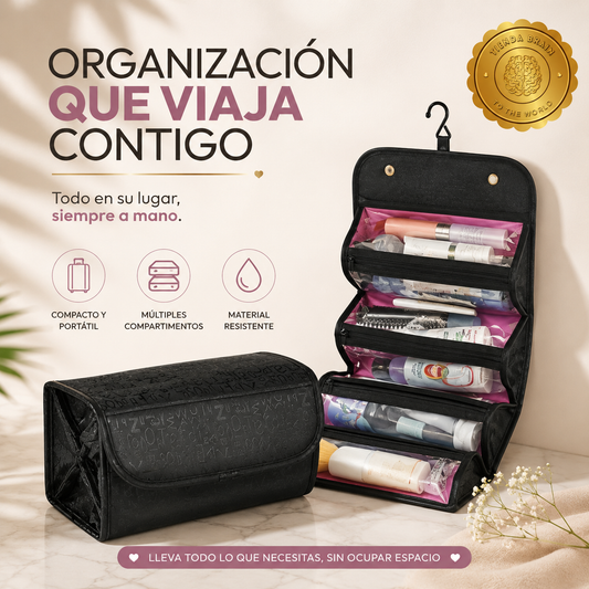 GlamBag™ 💄✨ Estuche Bolso Organizador Maquillaje ⭐⭐⭐⭐⭐