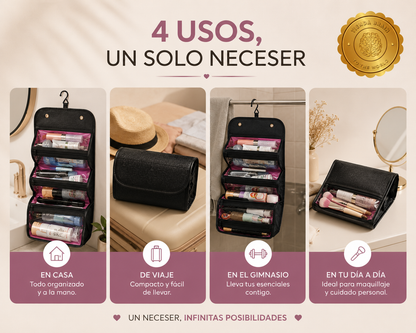 GlamBag™ 💄✨ Estuche Bolso Organizador Maquillaje ⭐⭐⭐⭐⭐