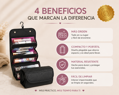 GlamBag™ 💄✨ Estuche Bolso Organizador Maquillaje ⭐⭐⭐⭐⭐